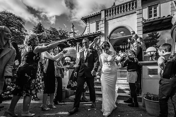 Wedding Photography, Black & White at The Italian Villa