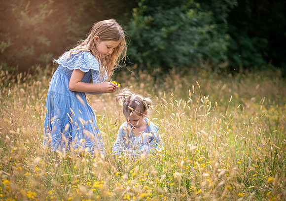 Sisters playing