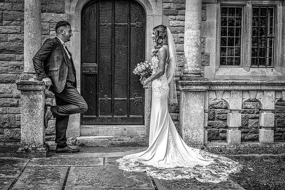Bride & Groom, B & W